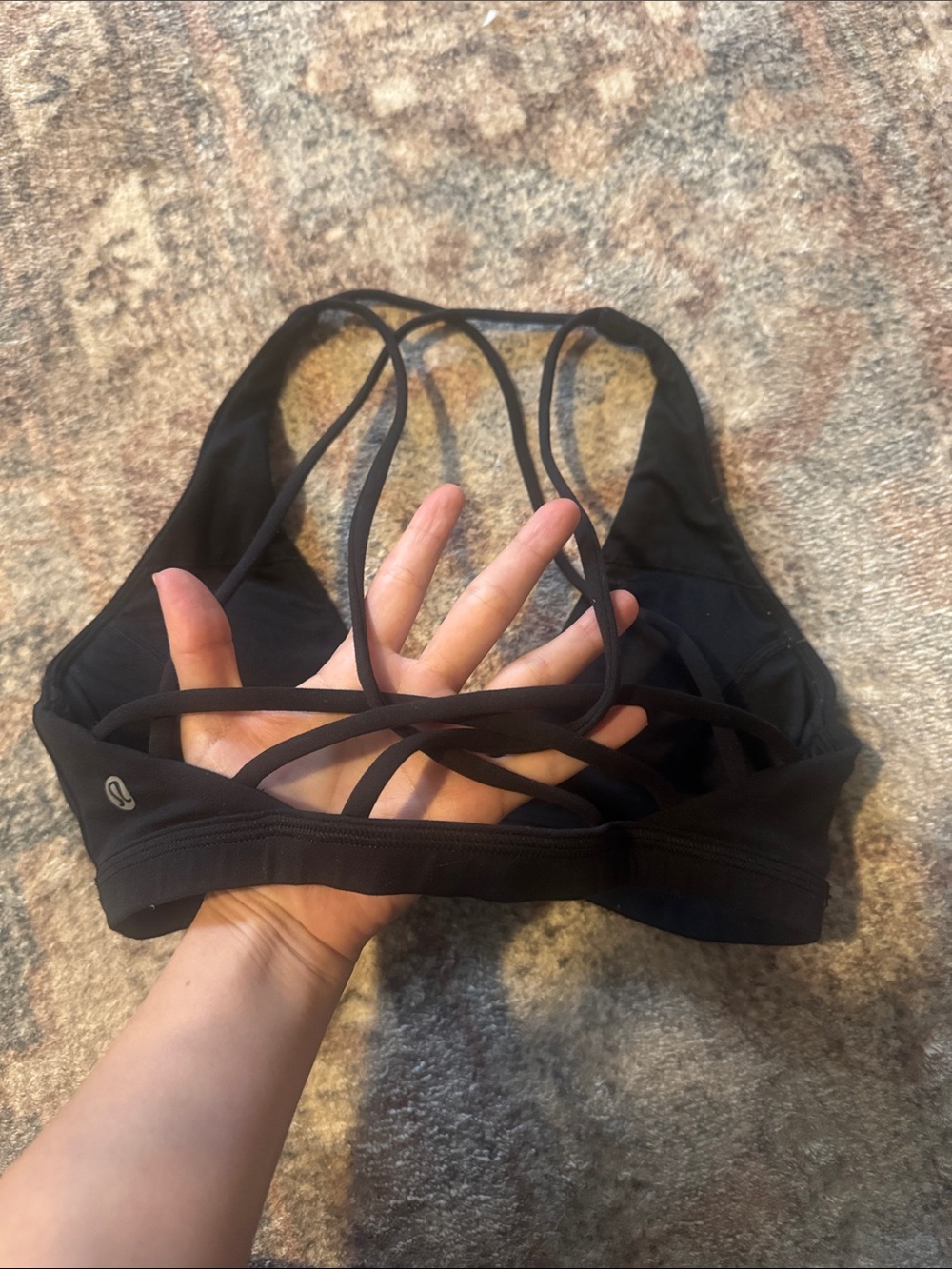 lululemon athletica Black Strappy Back Sports Bra - Picture 2 of 4